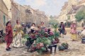 Louis Marie Schryver Ein Markt im Laufe des XVIII Jahrhundert Pariser